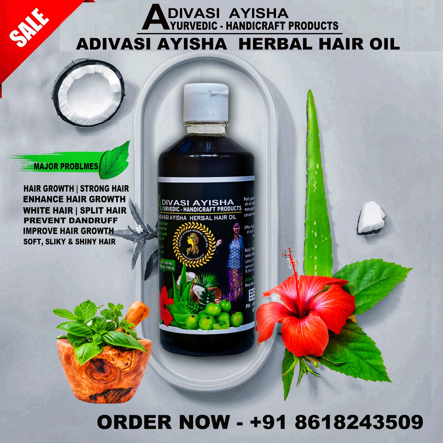 ADIVASI KARNATAKA HAKKI PIKKI HERBAL HAIR OIL