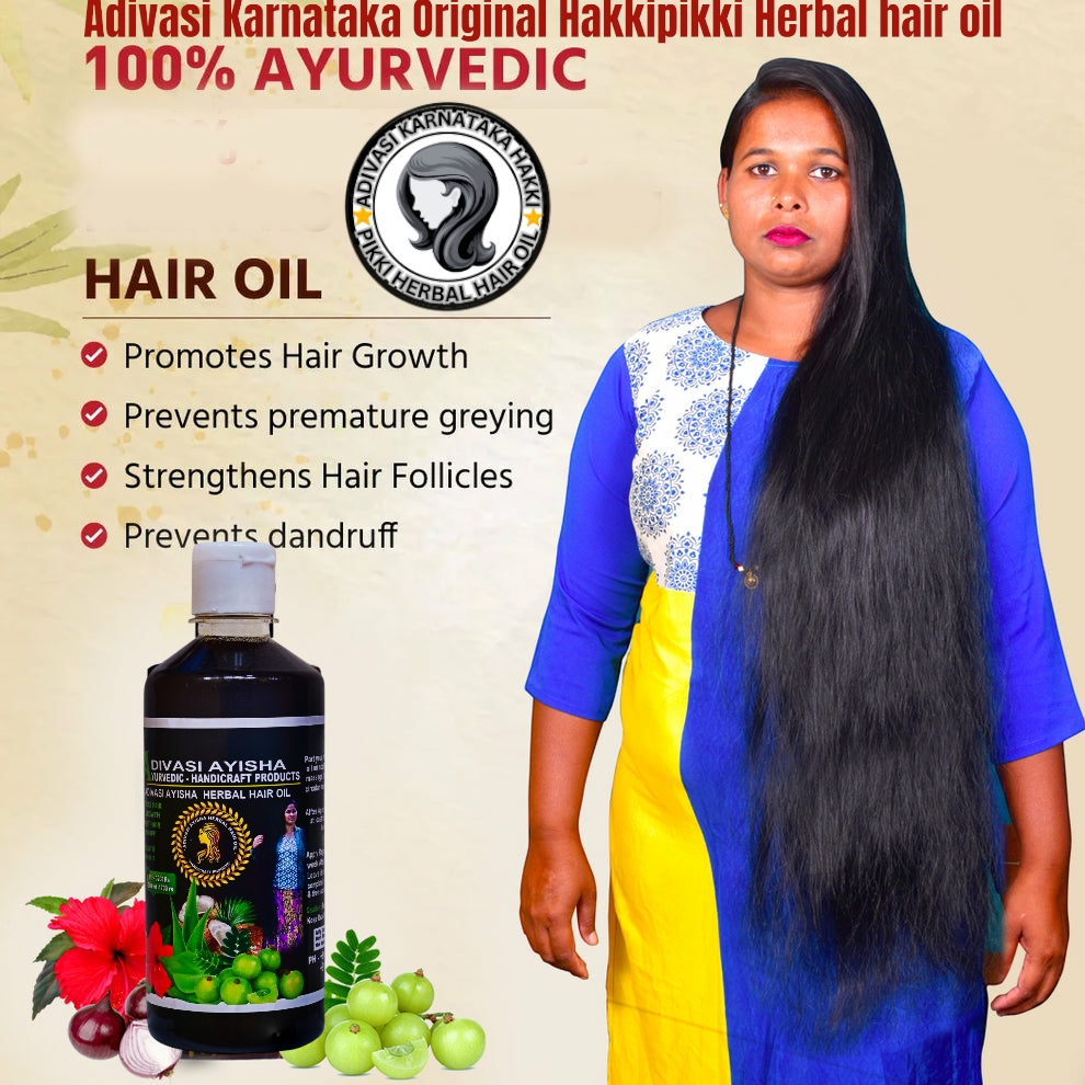 ADIVASI KARNATAKA HAKKI PIKKI HERBAL HAIR OIL